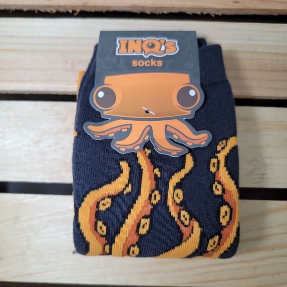 INQ's Crew Octopus Socks - Navy & Orange - NEW - Picture 1 of 2